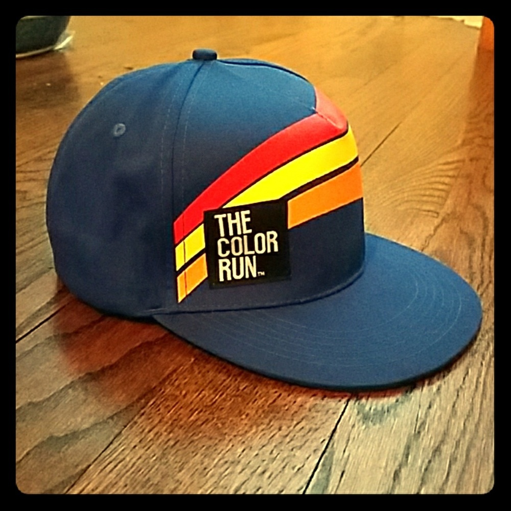 Retro blue hat snap back baseball cap